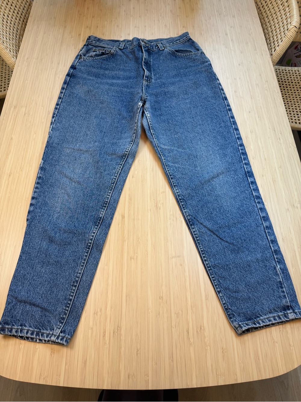Vintage Riders by Lee High Waist Tapered Blue Denim Jeans